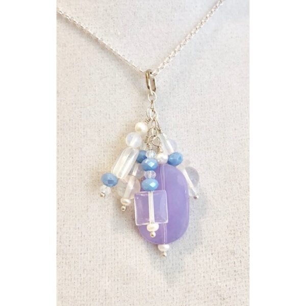 Lavender Blue Bouquet Pendant