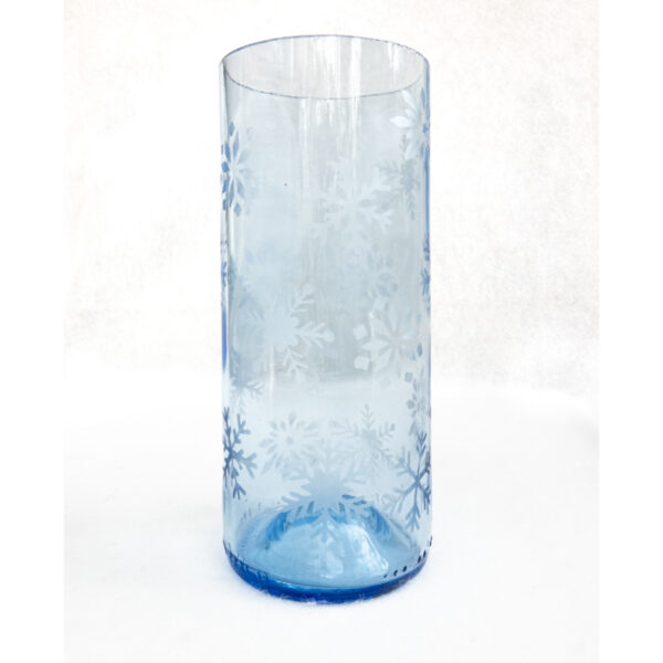 Snow Flurries Glass Vase