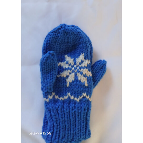 Blue Snowflake Mittens