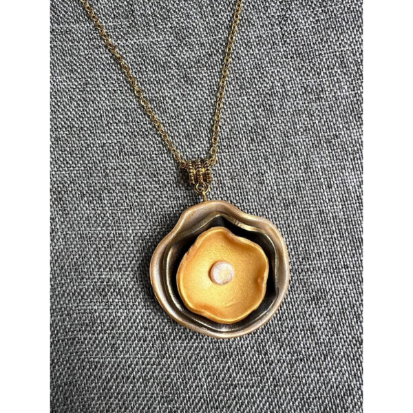 Formal Ruffled Circles Pendant