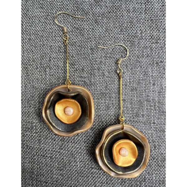 Formal Ruffled Circles Earrings