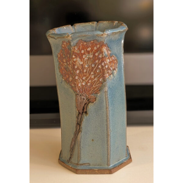 Queen Anne's Lace Blue Vase