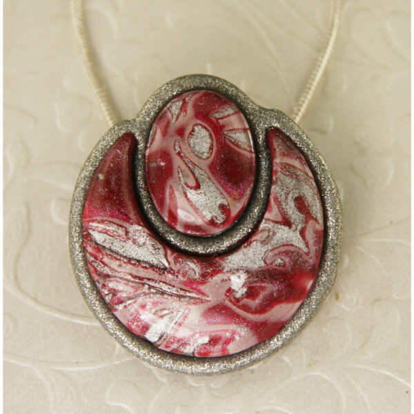 Silver & Red Shining Pendant