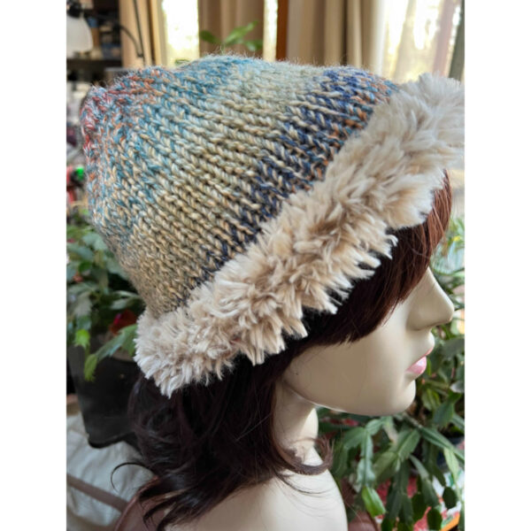 Limestone Fur-Edged Hat