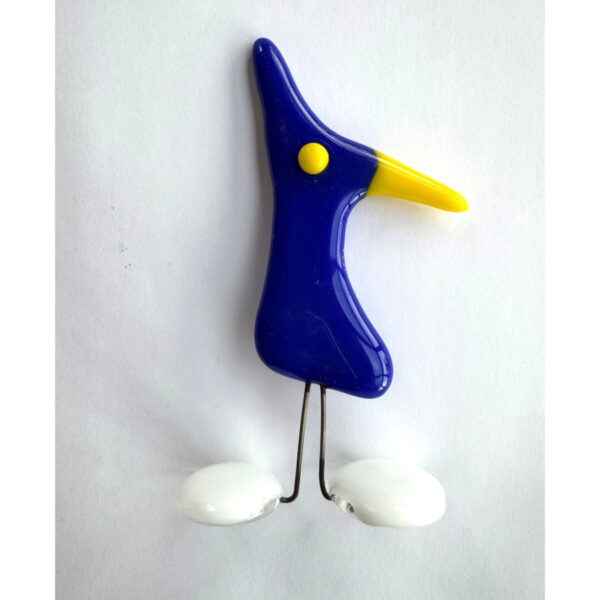 Funny Bird Dark Blue w. Yellow Eye