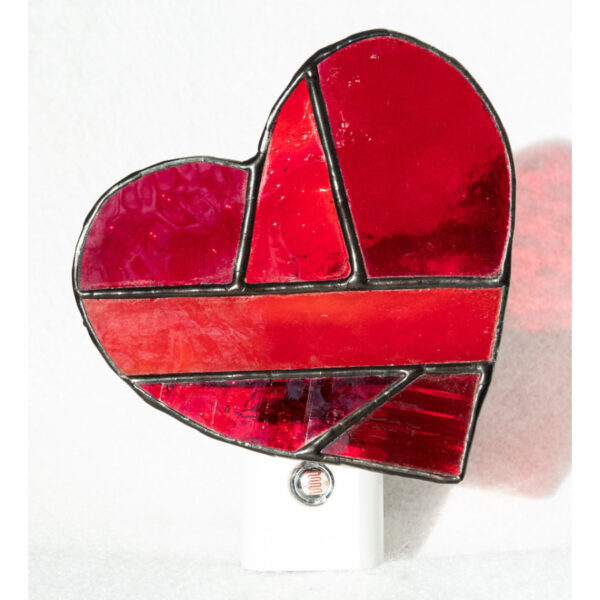 Heart Light Stained Glass Night Light