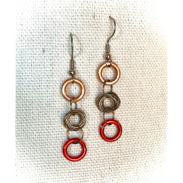 Love Knot Earrings, Red