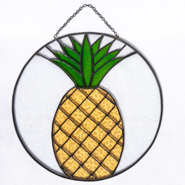 Pineapple Stained Glass Panel