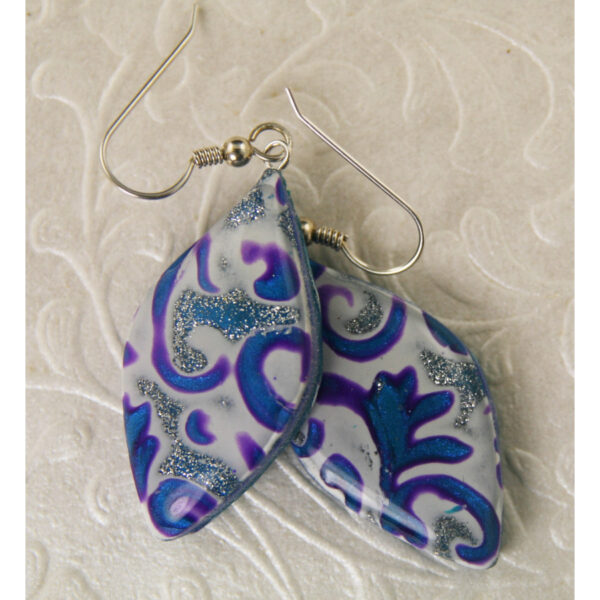 Swirls in Snow Earrings