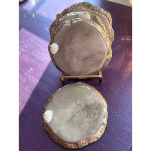 White Marble Sea Coasters