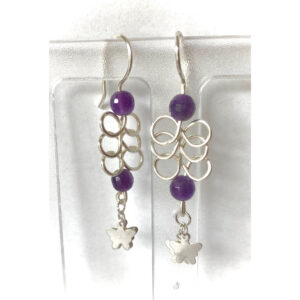 Amethyst Butterfly Earrings
