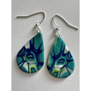 Blue Floral Earrings