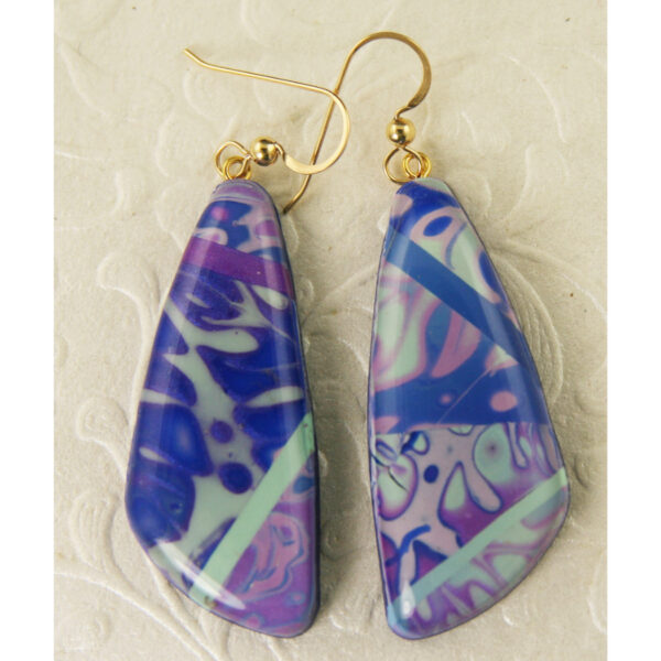 Collage in Blue Earring