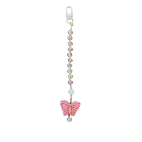 Pink Butterfly Purse Charm