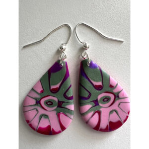 Pink Floral Earrings
