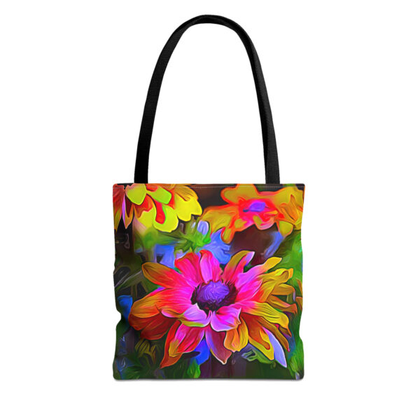 Psychedelic Pink Floral Tote Bag