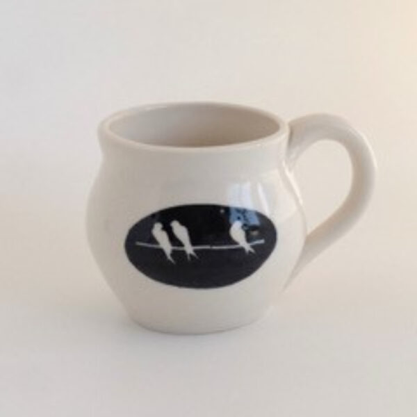 Birds on Wire Porcelain Mug