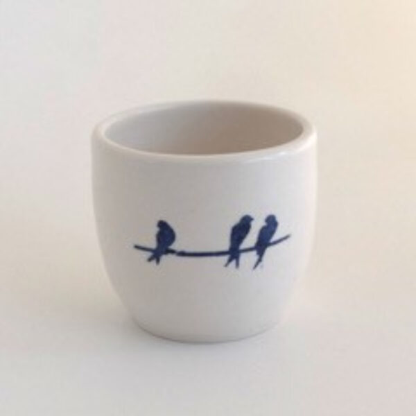 Three Birds Porcelain Cup