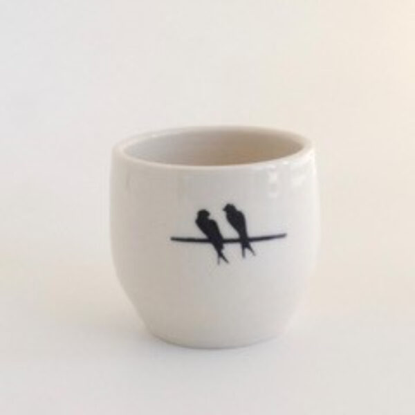 Two Birds Porcelain Cup