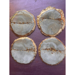 Marble Gold Coaster Set