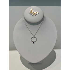 Amethyst CZ Small Circle Pendant