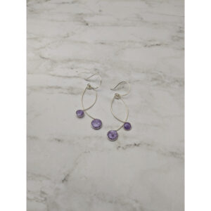 Purple Post Resin Earrings