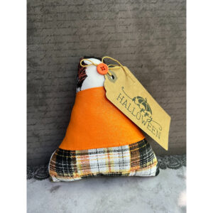 Plaid Candy Corn Pillow