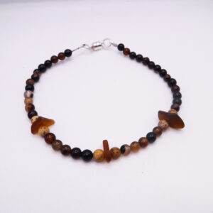Agate and Sea Glass Bracelet