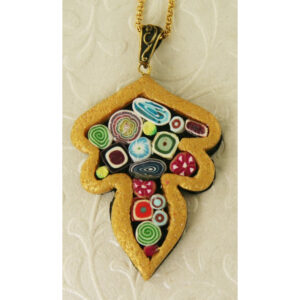 Millefiori Leaf Pendant