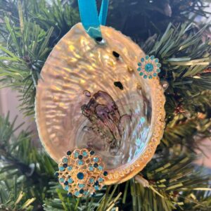 Aquamarine Abalone ornament