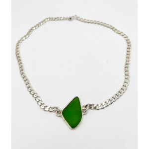 Jade Green Sea Glass Necklace