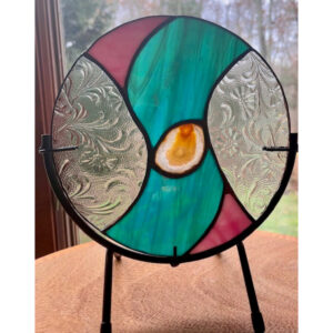 Pink Fantasy Geode with Stand