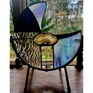 Purple Mist Geode with Stand