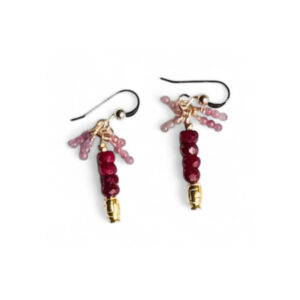Pink Glow Ruby Earring