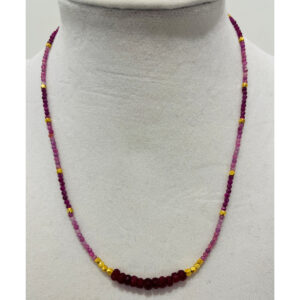 Pink Glow Ruby Necklace