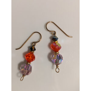 Red Crystal Glow Earrings