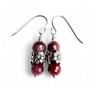 Ruby Bloom Earring