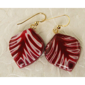 Red Leaf Earrings