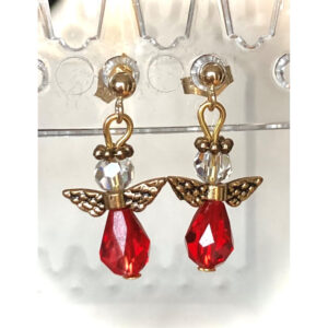 Ruby Angel Earrings