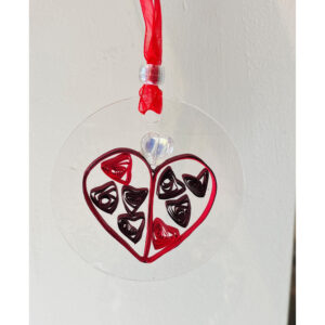 Shades of Red Heart Ornament