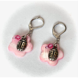 Lady Bug Flower Power Earrings