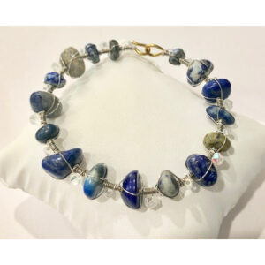 Lapis Crystal Bangle Bracelet