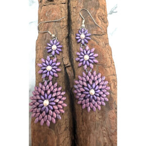 Lavender Flower Power Earrings