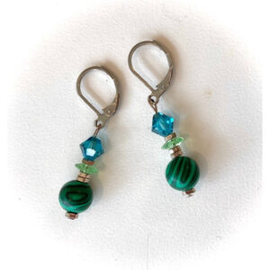 Malachite Mermaid Earrings