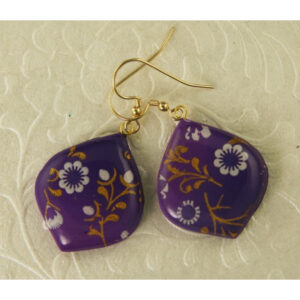 Purple & Gold Garden Earrings