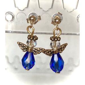 Saphire Angel Post Earrings