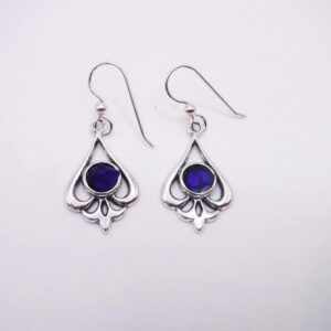Blue Sea Glass Earrings