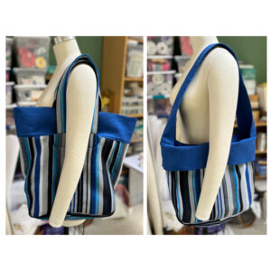 Blue Stripe Hand Bag