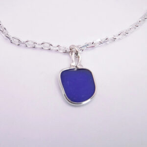 Colbalt Blue Sea Glass Anklet