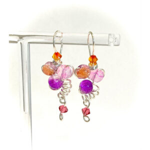 Cotton Candy Fancy Glass Earring